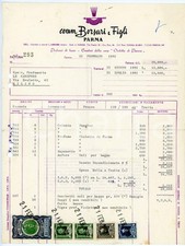 1962 PARMA via Trento, 30 Comm. BORSARI E FIGLI Fattura acqua di colonia