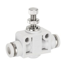 Valvola di controllo flusso aria 1/4 in linea spinta per collegare raccordo linea aria bianco