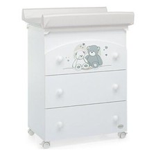 Bagnetto fasciatoio 3 cassetti in legno MASCOTTE Bianco Foppapedretti