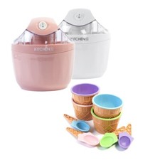 Kitchen HQ Confezione da 2 Gelatiere con Tazze e Cucchiai