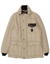 REFRIGIWEAR Giacca a vento uomo Cruz con cappuccio UK 44 2XL Off White Nylon AG15