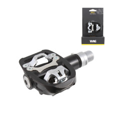 COPPIA PEDALI DOPPIA FUNZIONE PER MTB BICI BICICLETTA CON TACCHETTE SPD ALLUMINI