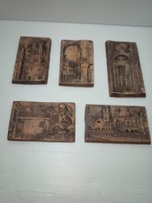 5 Piastrelle Bassorilievo In