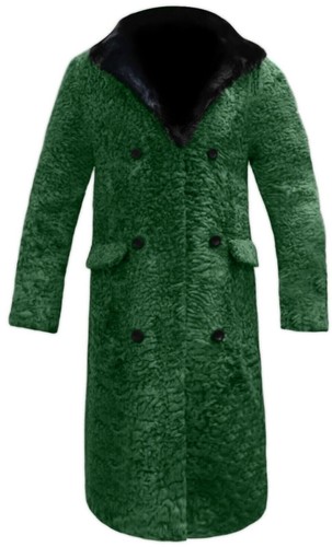 Cappotto lungo uomo verde 100%