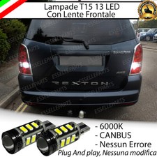 LAMPADE RETROMARCIA 13 LED T15 W16W CANBUS PER SSANGYONG REXTON 6000K NO AVARIA