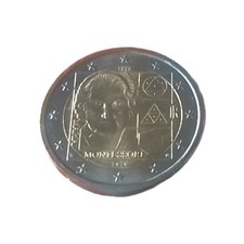 Moneta Repubblica Italiana 2€ 2021 Maria Montessori FDC