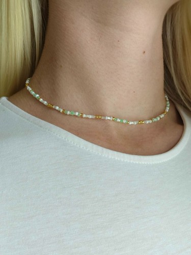 Collana fatta mano verde - a,