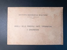 opuscolo Ist. Geog. Militare MODELLI CARTE TOPOGRAFICHE 1940 circa