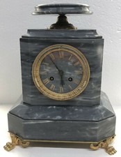 ANTICO OROLOGIO TAVOLO MARMO WATCH EPOCA 900 VINTAGE FUNZIONANTE SVUOTA TASCHE