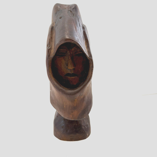 Scultura legno busto di - scultura,
