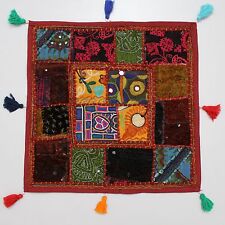 Copricuscino etnico indiano fatto a mano decorazione casa federe divano patch...