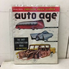 AUTO AGE magazine Aug 1956 First Turbine Bus/Unit Contruction Hoax Classic Cars