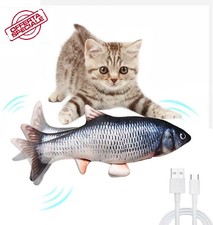  Pesce gioco per Gatto peluche 30cm morbido animato si muove con sensore