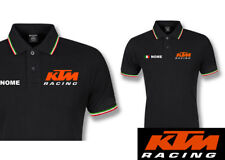 polo KTM RACING cotone tricolore italia maglietta moto corse 