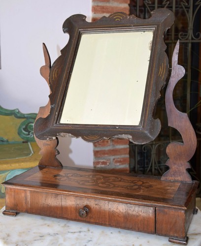 Specchio tavolo intarsiato - da,