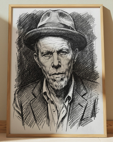 Tom waits drawing sketch - waits,