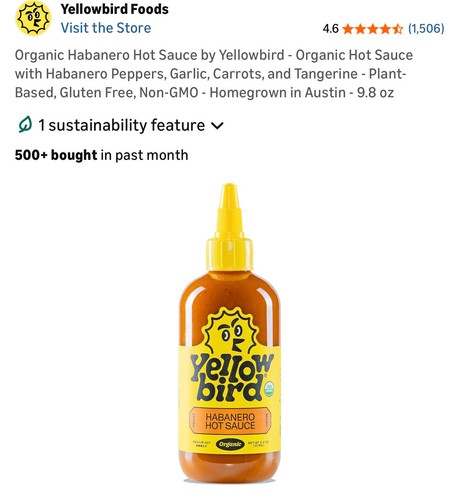 Yellowbird salsa piccante