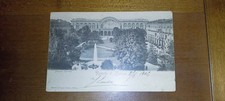 CARTOLINA POSTALE TORINO 1902 STAZIONE CENTRALE VIAGGIATA ITALIA FRANCIA