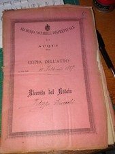 antico incartamento documenti archivio notarile acqui notaio filippo devecchi 