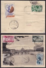 1934 Regno d'Italia - CALCIO PA 69/72 su cartolina annullamento primo giorno R