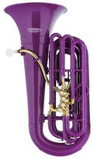 Tuba Viola in Sib Plastica Leggera 4 Valvole Perinet Set Bocchino Borsa Trolley