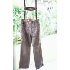 PANTALONI tg. 48 PELLE LEDERHOSEN TIROLESE
