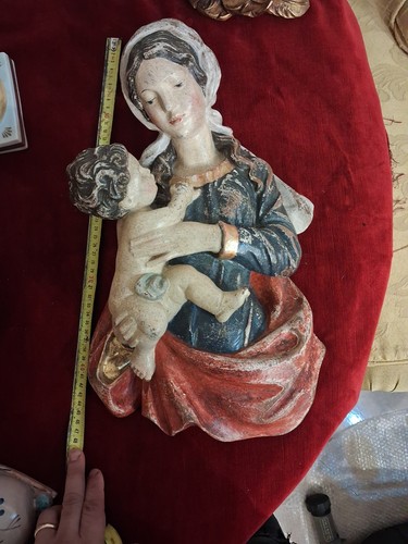 Madonna con bambino - con, legno