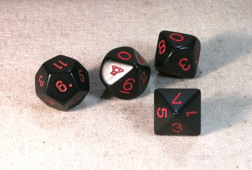 Lotto dadi neri con - neri,