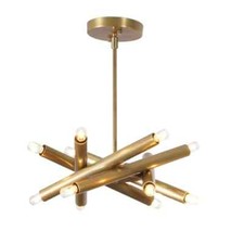 Lampadario a spirale in ottone