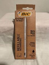 Penna a inchiostro liquido Bic Cristal Renew Argento