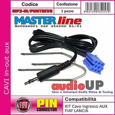 CAVO INGRESSO AUX KIT CON CHIAVI SMONTAGGIO RADIO PER FIAT GRANDE PUNTO DAL 2012
