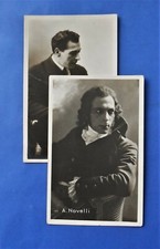 Cartolina Postcard Amleto Novelli attore cinema muto 2 pezzi non viaggiati