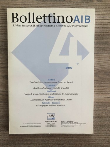 Bollettino aib 4 vol 47 - bollettino, vol.47