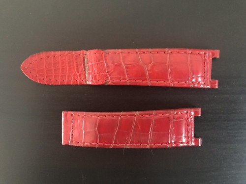 Bracelet cuir crocodile rouge - bracelet,