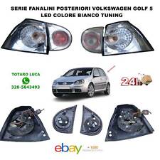 fanale posteriore Volkswagen Golf V 5 led stop luce dietro bianchi trasparenti 