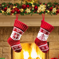 Calze Natalizie Da Appendere Set Di 2, Piccole Regali Calza Befana Vuota Persona