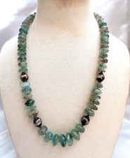 BELLISSIMA COLLANA DI QUARZO IALINO (CRISTALLO DI ROCCA) E ARGENTO STILE ETNICO