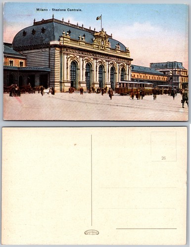 Cartolina milano stazione - cartolina,