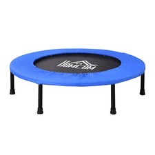 HOMCOM Trampolino Elastico con 30 Molle in Acciaio Plastica e PP Nero e Blu