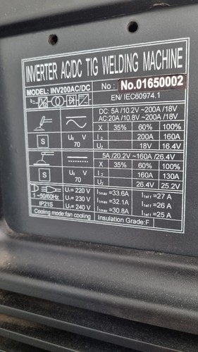 Saldatrice tig dc - tig, ac