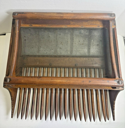 Vintage cranberry wooden hand - vintage,