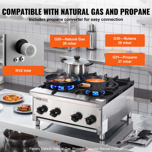 Vevor cucina gas commerciale - a,