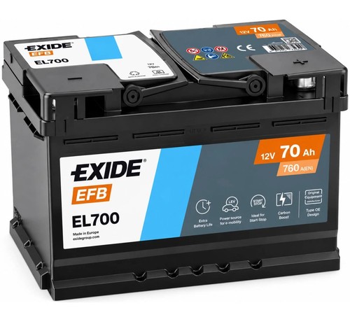 Exide el700 batteria auto efb - exide,
