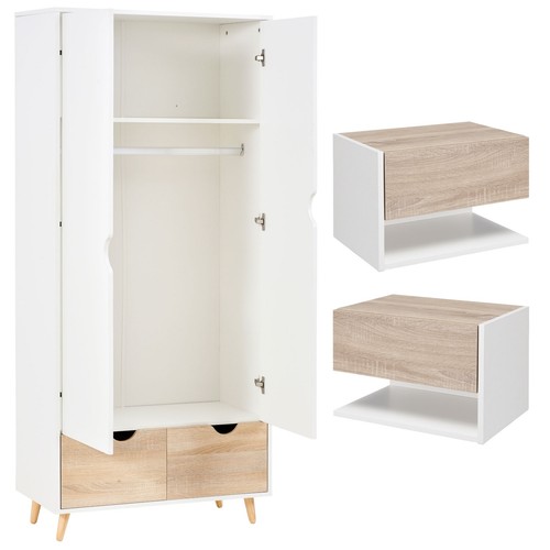 Homcom set armadio ante - set, e