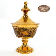 Antica alzata alzatina a calice con coperchio oro porta bon bon potiche vaso 