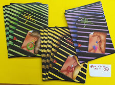 MAXI QUADERNI CLIPS RAGAZZA ANNI '80 1 RIGO 10 PZ. (26) D'EPOCA STOCK OFFERTA
