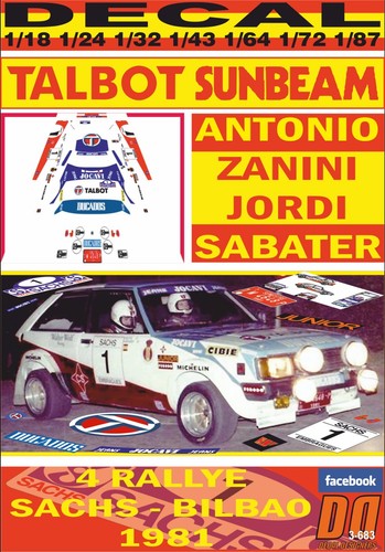 Decal talbot sunbeam - talbot,