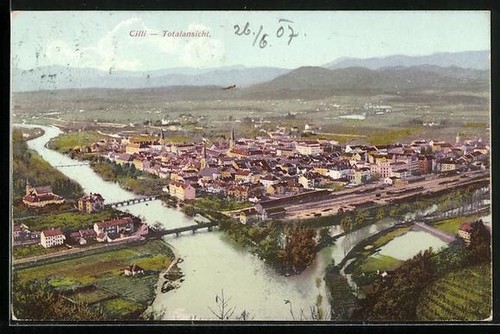 Cartolina cilli veduta - cilli,,