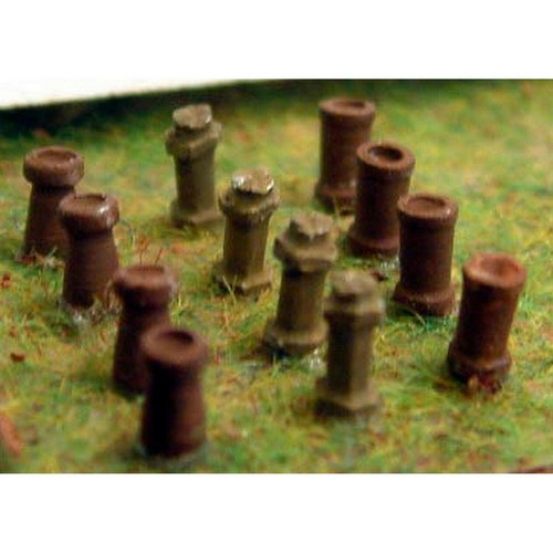 Painted chimney pots - x,