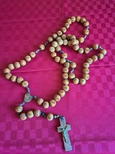 Grande Rosario grani in legno capezzale vintage